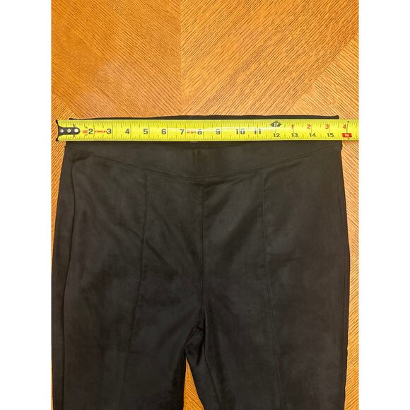 NYDJ Slim Bootcut Pull-On Black Faux Suede Pants Size 6 - Picture 9 of 10